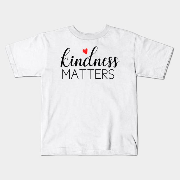 kindness matters Kids T-Shirt by misoukill